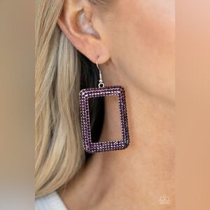 World Frame-ous Purple Earrings (35)